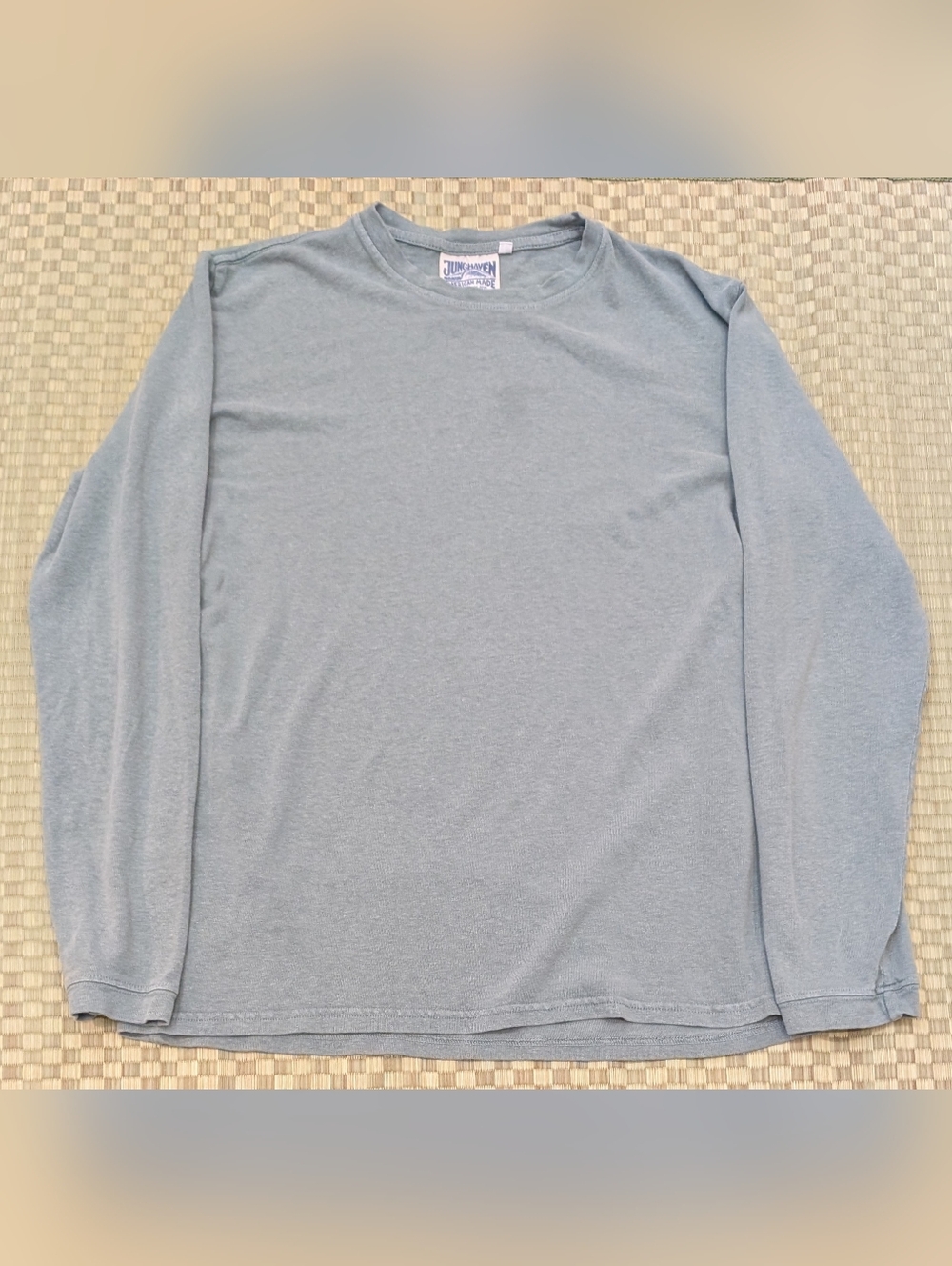 Jungmaven Long Sleeve Jung T-shirt Hemp Cotton Sage Green Size Large Made in USA